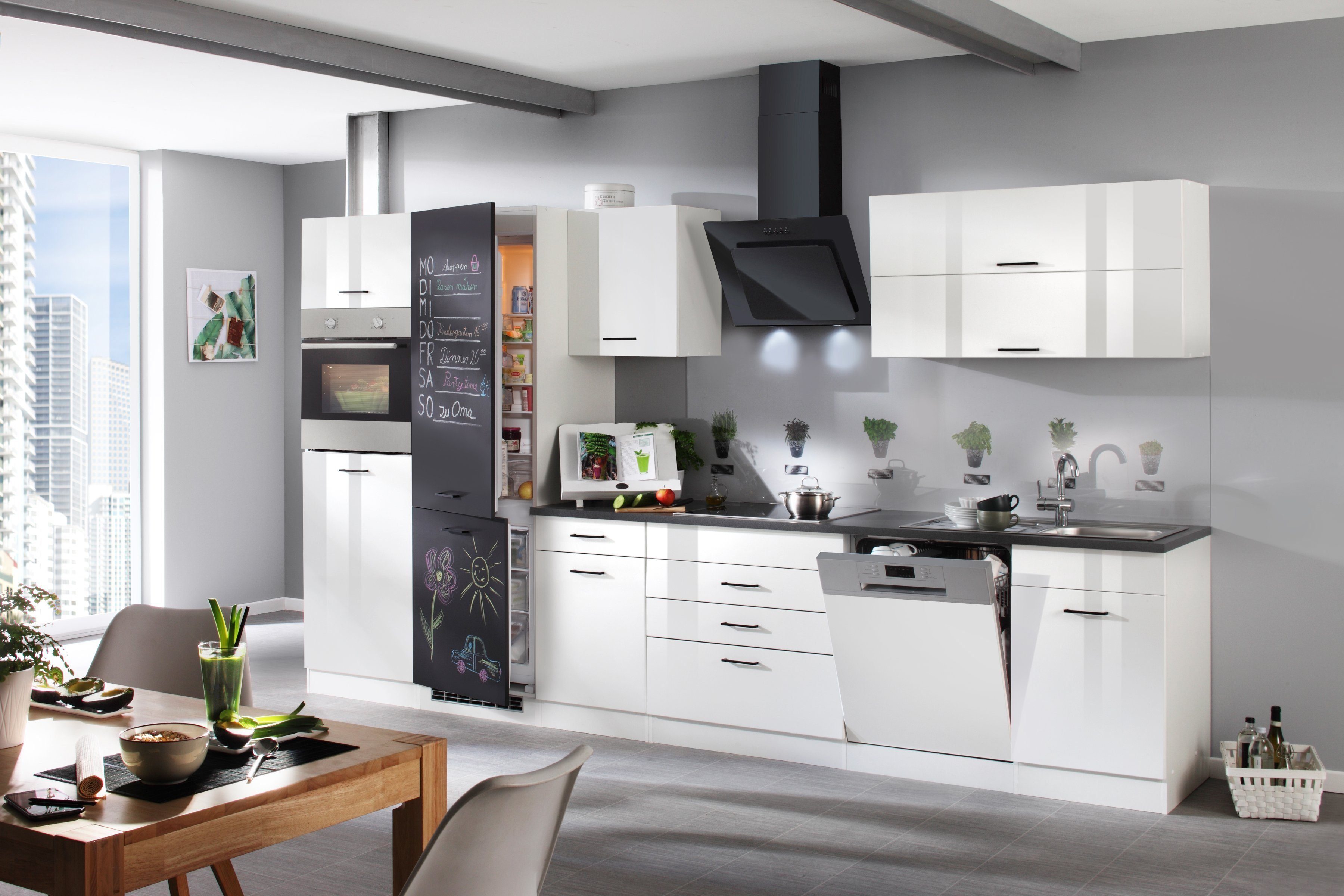 KOCHSTATION Spülenschrank KS-Trier Breite 110 cm, inkl. Möbelfront für Geschirrspüler