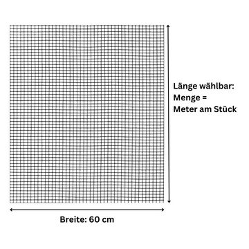 FlyEx Fliegengitter-Gewebe Insektenschutz Netz Meterware Standard schwarz, Meterware, Breite wählbar