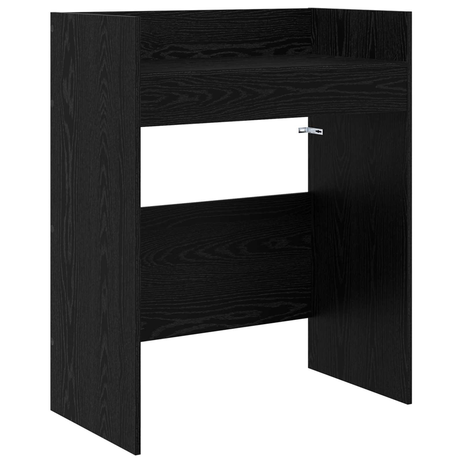 vidaXL Arbeitstisch DJ Tisch Schwarz Eichen-Optik 82 x 45 x 102 cm Holzwerkstoff (1-St)
