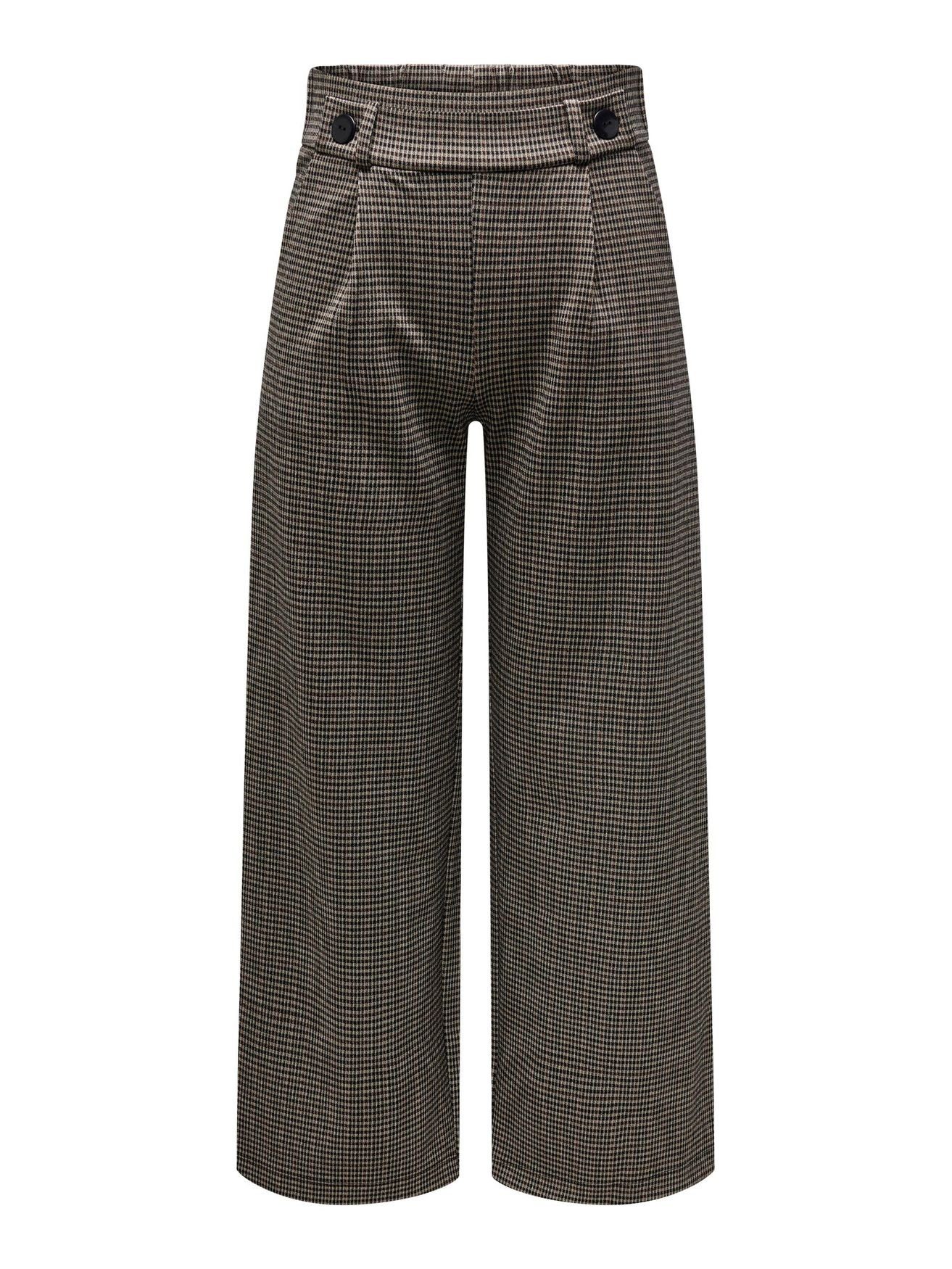 YONG 5503 JDYGEGGO Braun-2 de JACQUELINE Karierte Stoffhose Marlene Stoffhose in Elegante Pants