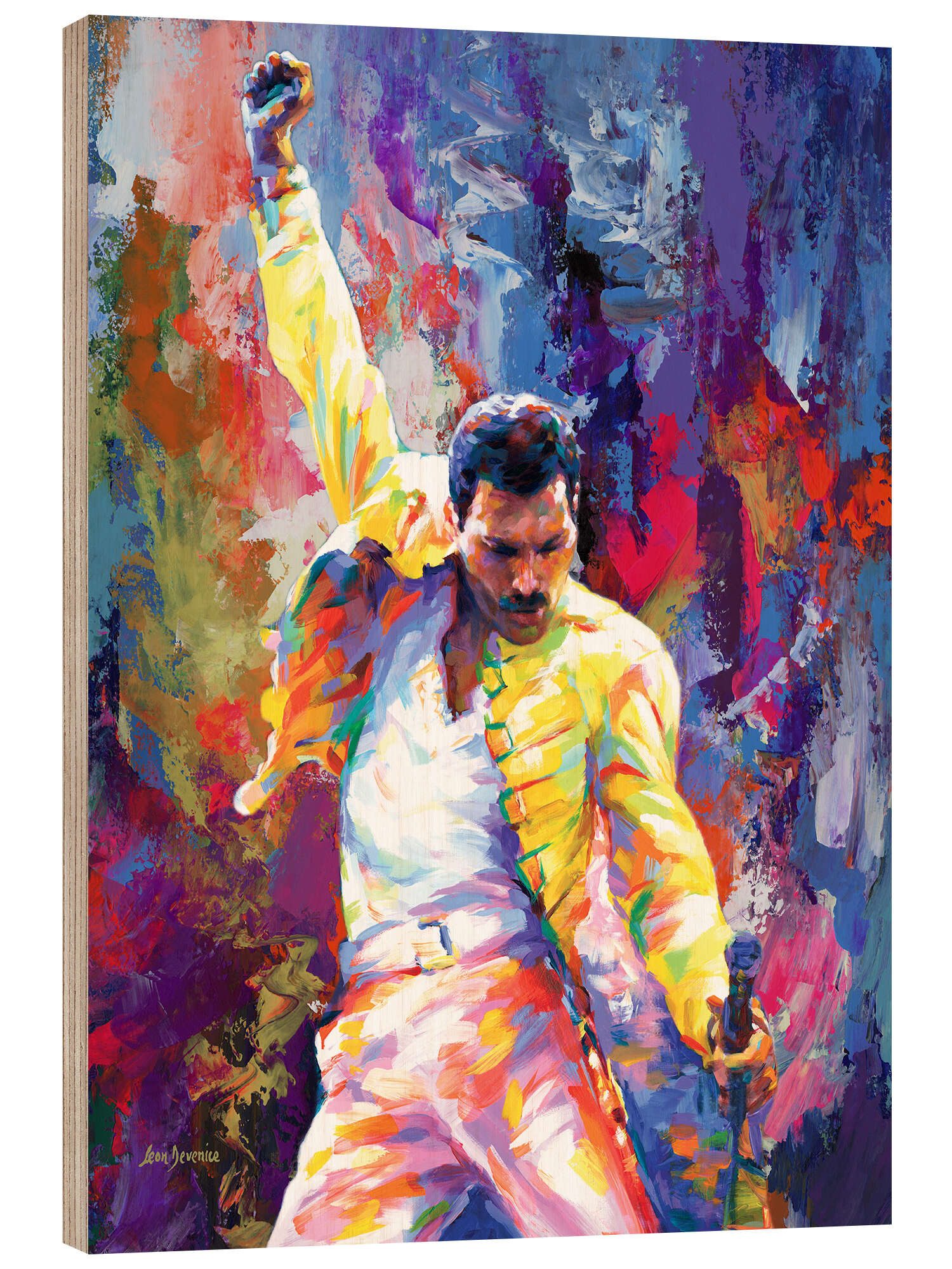 Posterlounge Wandbild Freddie Mercury Pop Art Porträt, Leon Devenice, erhältlich als Poster, Leinwandbild, Wandsticker oder Acrylglasbild