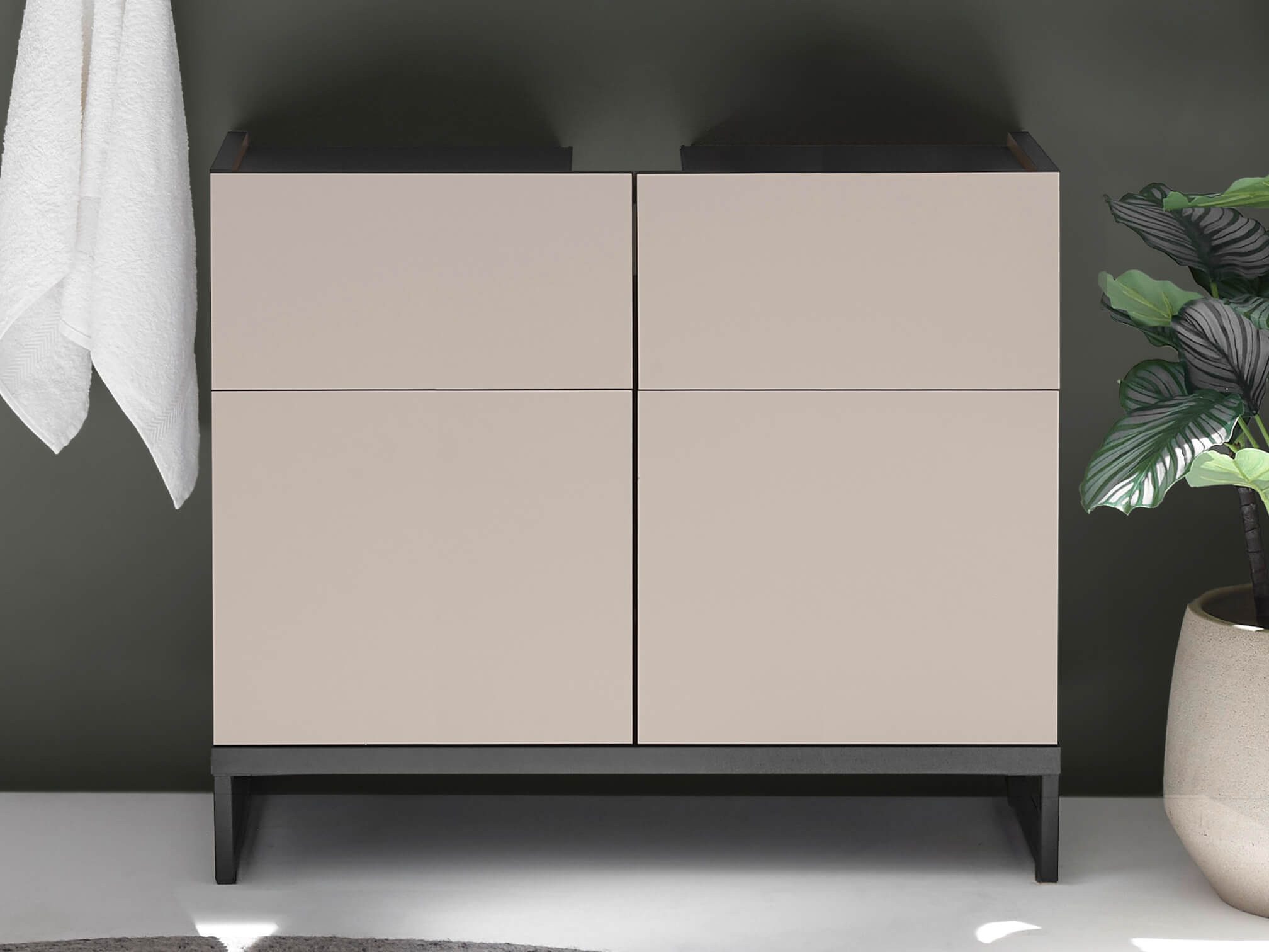 moebel-dich-auf Waschbeckenunterschrank VENEZIA (Badezimmer Unterschrank in kaschmir 80 cm breit) – Bild 5 von 5