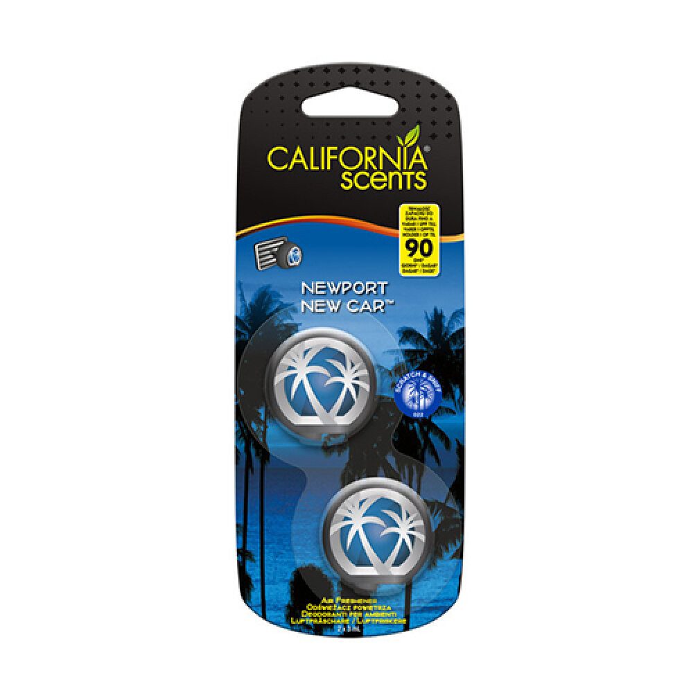 California Scents Duftlampe Mini Diffuser Newport New Car vÅ¯nÄ für Auto 2 x 3 ml