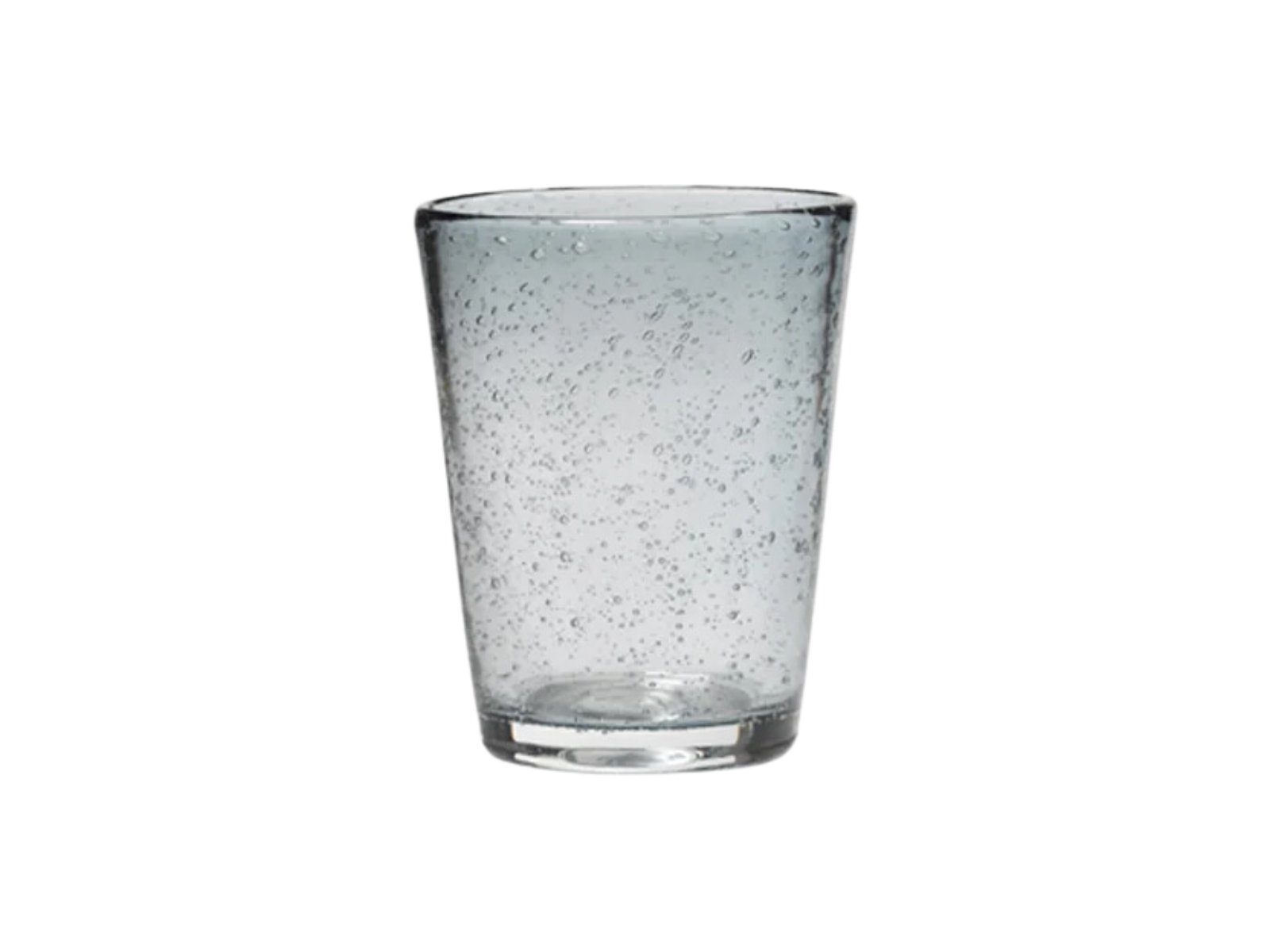 Broste Copenhagen Glas Trinkglas BUBBLE grau 0,25 l, Glas