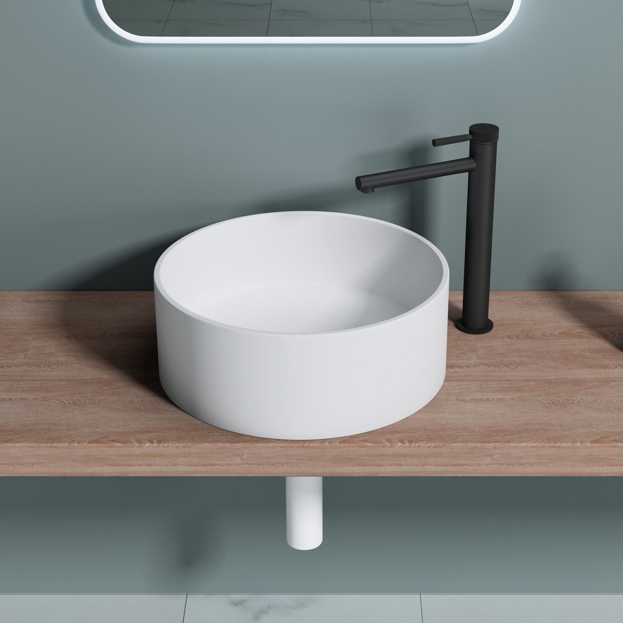 doporro Waschbecken Aufsatzwaschbecken Waschschale aus Mineralguss günstig online kaufen