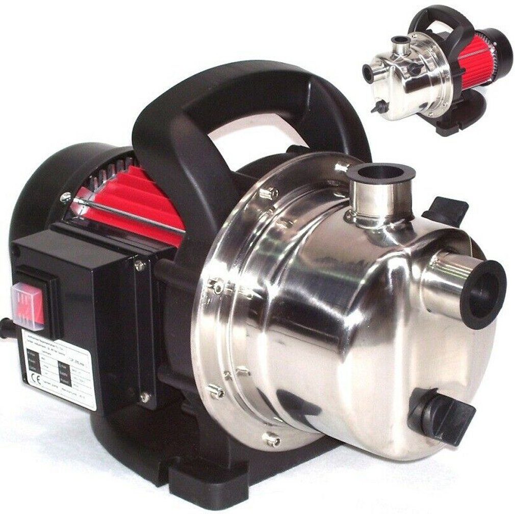 Apex Gartenpumpe Edelstahl Gartenpumpe 1200W Wasserpumpe Pumpe 44321