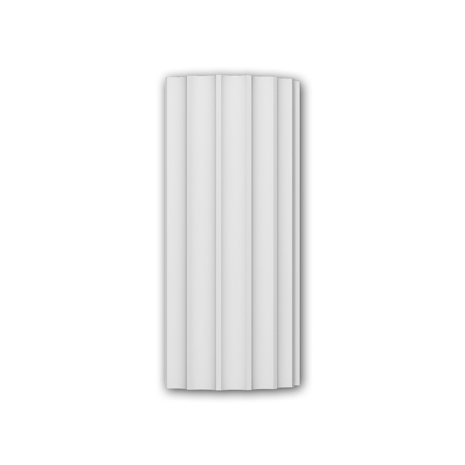 Profhome Wanddekoobjekt 416004 Halbsäulen Segment Fassadenstuck Säule Fassadenelement (Halbsäulen Segment, 1 St., Fassadenstuck, Säule, Zierelement, Außenstuck, 36,4 cm), weiß, vorgrundiert, für Fassadendekoration, Stil: Ionisch