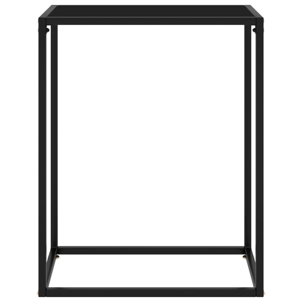Konsolentisch (1-St) Beistelltisch cm Schwarz Hartglas furnicato 60x35x75