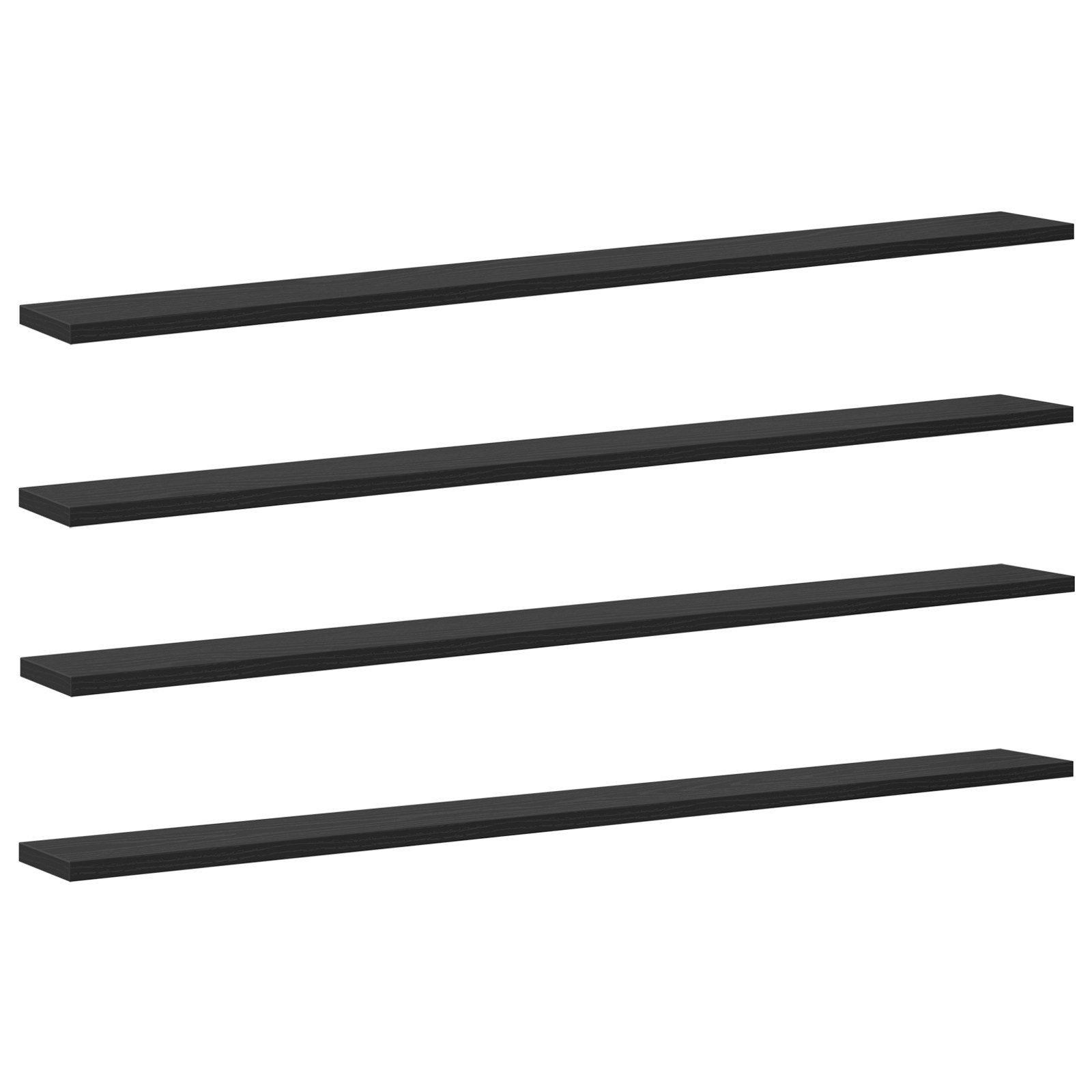 vidaXL Bücherregal Bücherregalbrett 4 pcs Schwarz günstig online kaufen