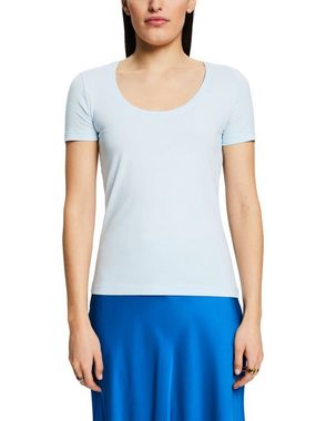 Esprit T-Shirt T-Shirt mit weitem Rundhalsausschnitt (1-tlg)