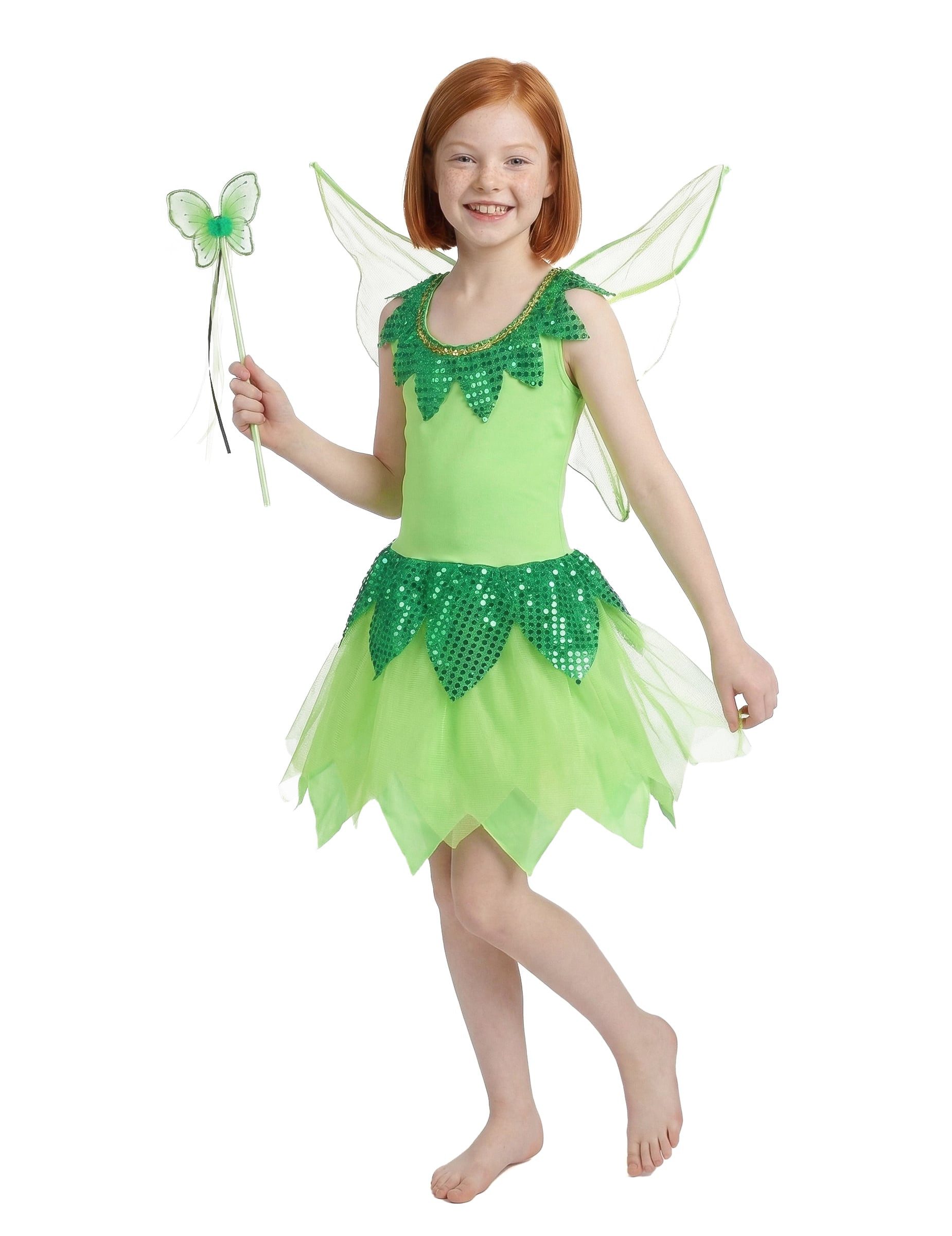 JADEO Kostüm Märchenfee Kinder-Kostüm grün