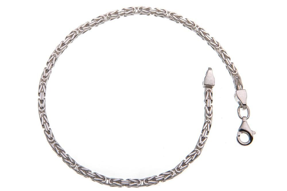Silberkettenstore Silberarmband Königskette Armband 2,2mm - 925 Silber, Länge wählbar von 16-25cm