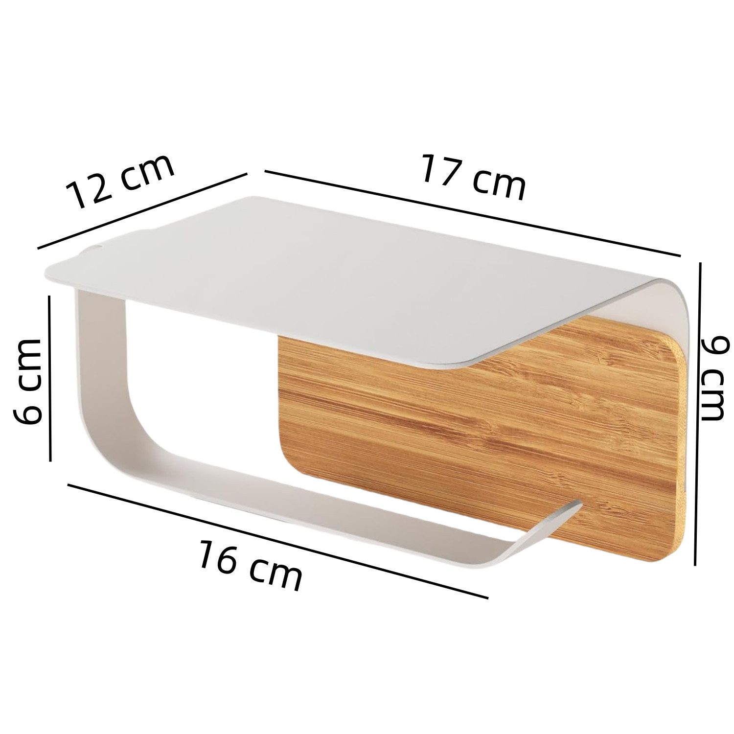 SEHAUSEU Toilettenpapierhalter mit Ablage, selbstklebend, ohne Bohren, weiß günstig online kaufen