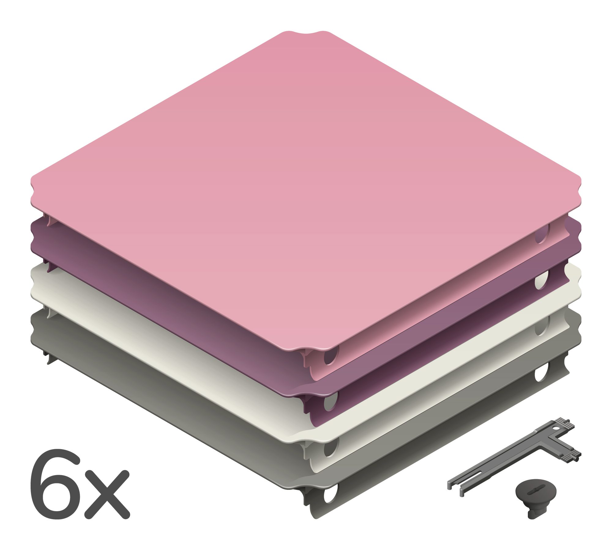 QUADRO Klettergerüst Plattenset L Home, (33-St)