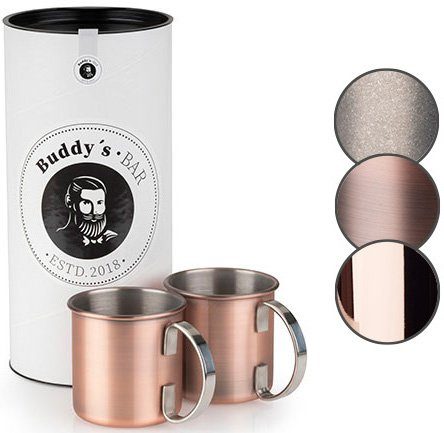 Buddy's Becher Buddy´s 450 Moscow ml, Edelstahl, Antik Mule hochwertiger Kupfer Becher, Edelstahl, Bar
