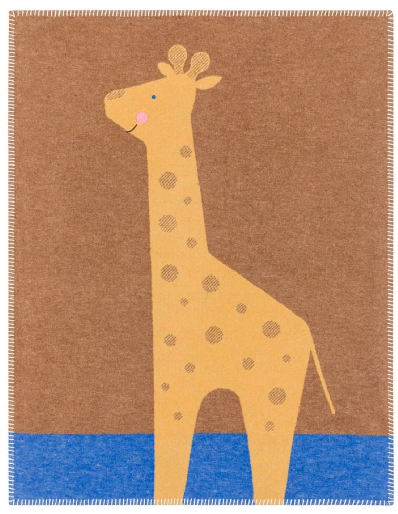 Babydecke Lili mit Stick 'Giraffe' 70 x 90 cm, DAVID FUSSENEGGER