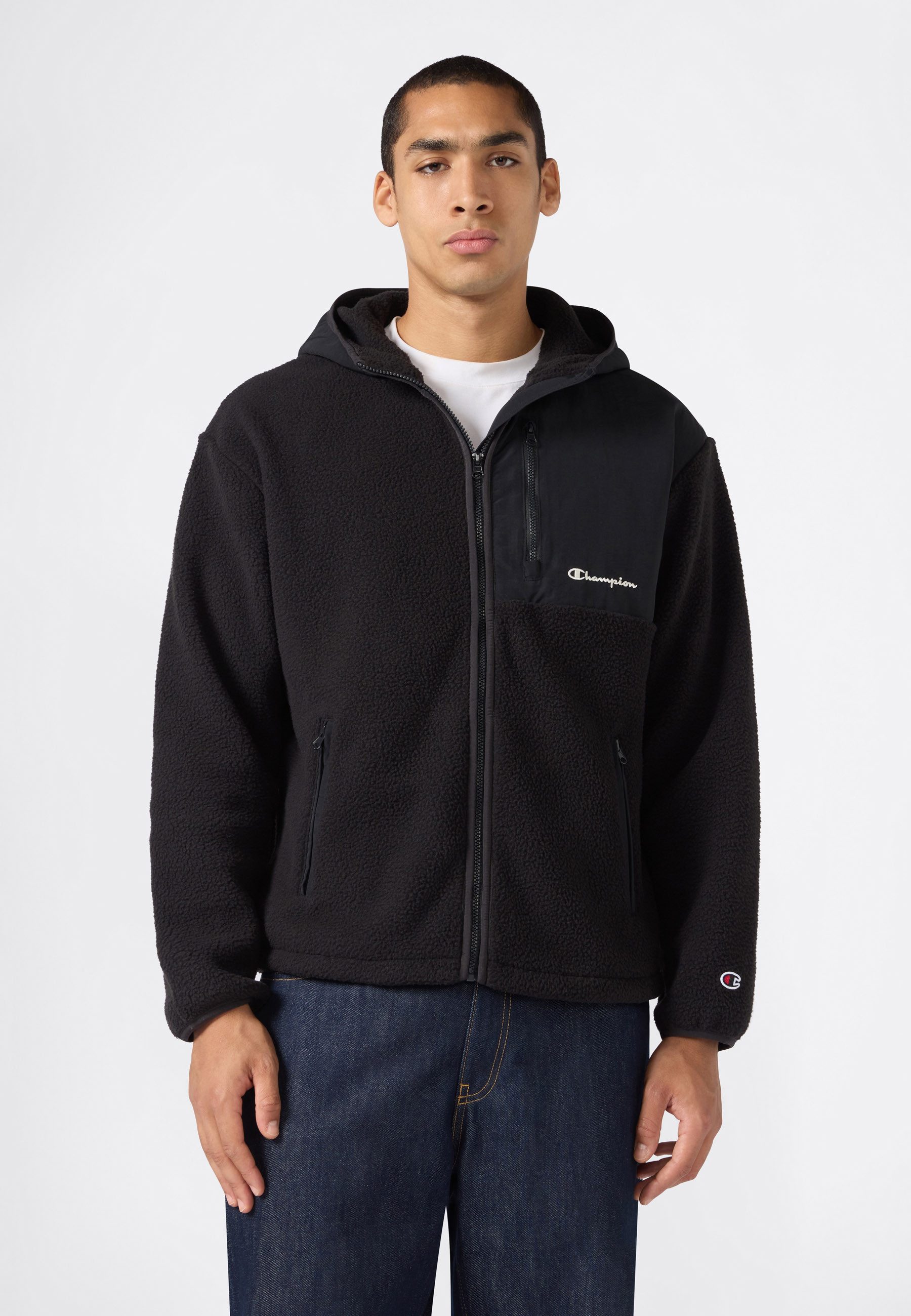 Champion Kapuzensweatjacke SPORTWEAR ZIP-UP HOODIE Relax Fit Polar mit Taschen und Logostickereien