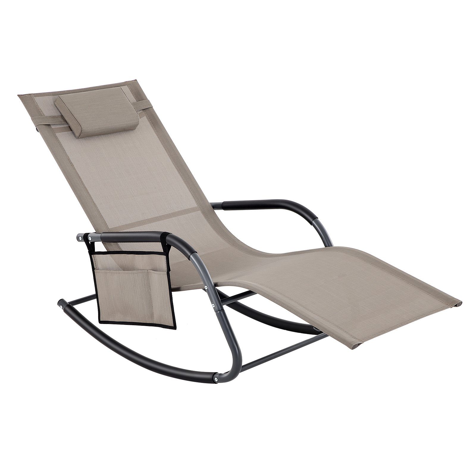 SONGMICS Gartenstuhl »GCB23BR«, Sonnenliege, Schaukelstuhl mit