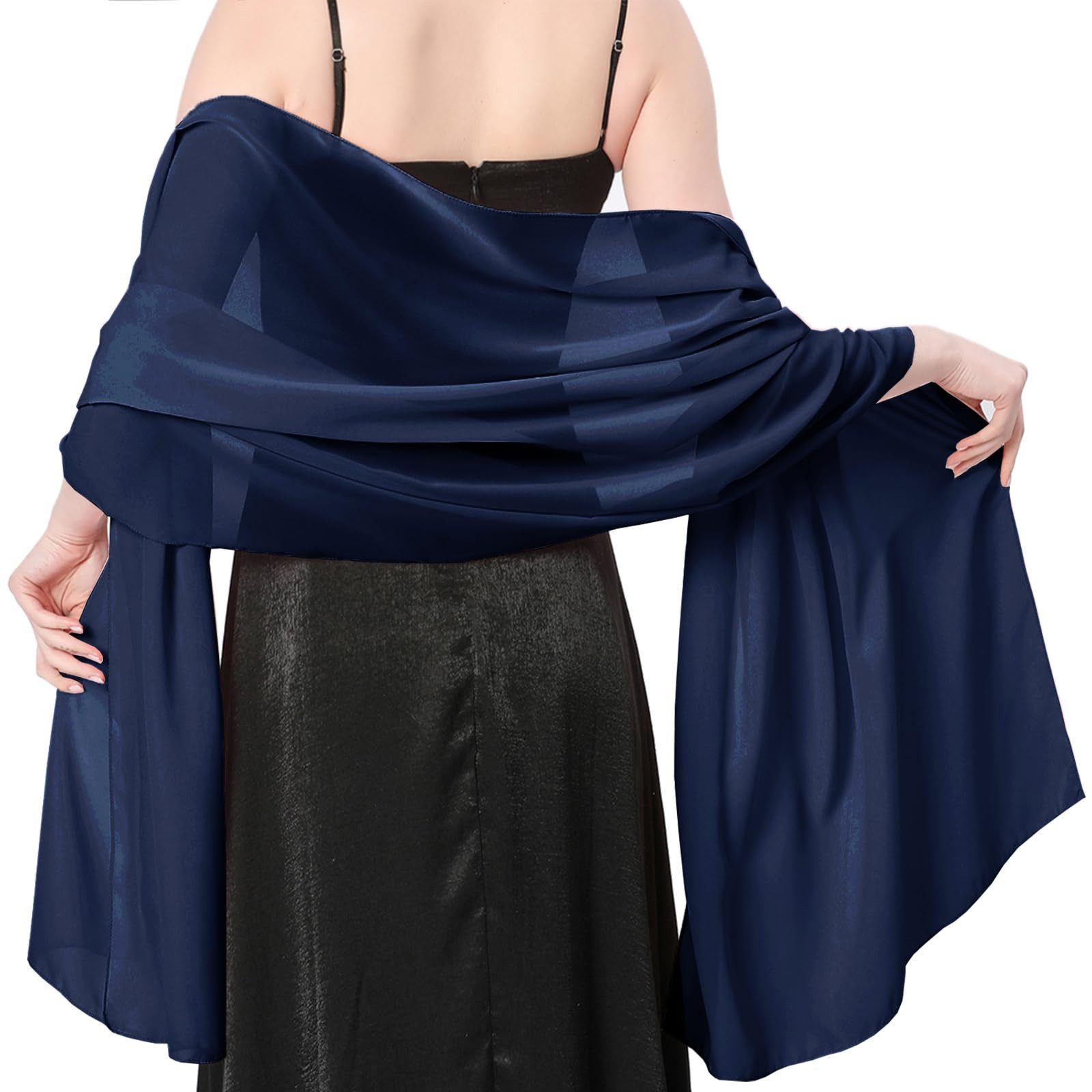 Zaewry Modeschal Stola Damen Halstuch Chiffon Sommer Schal Damen Festliche Stola, für Abendkleid oder Brautkleid Hochzeit Scarf