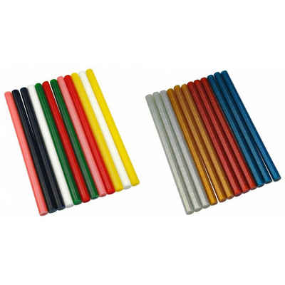 Klebesticks 24 Heißklebesticks 11,2 x 200mm farbig bunt glitzer