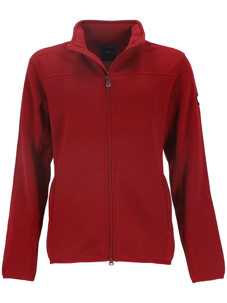 Blue Wave Fleecejacke Nissa Damen Jacke Nissa in Strickoptik mit Stehkragen und Reißverschluss