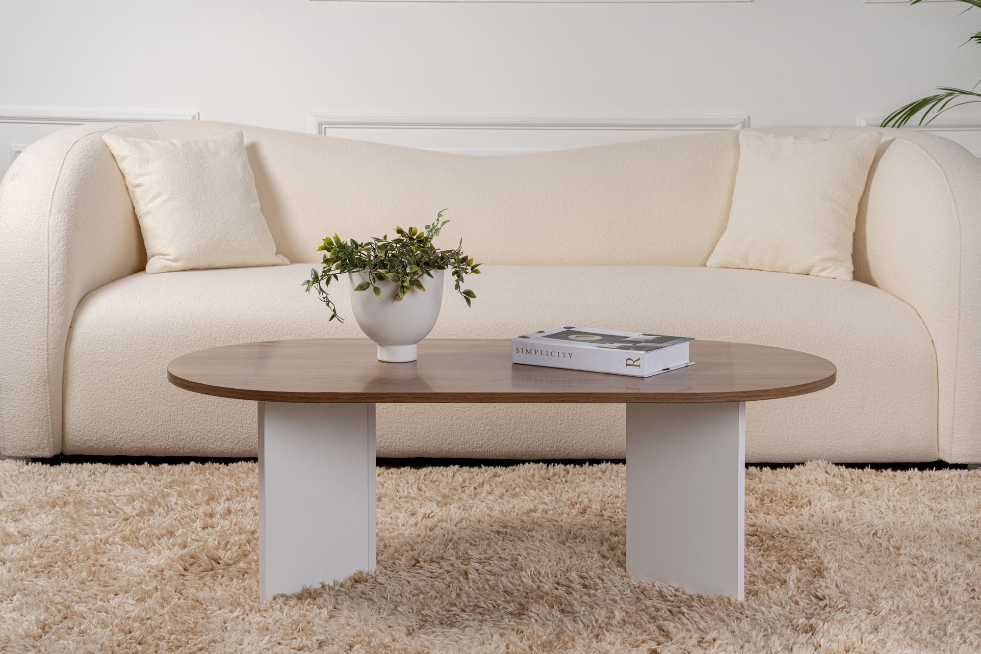 Skye Decor Couchtisch Sable (1-St., 1-tlg), oval – moderner Wohnzimmertisch für Wohnzimmer