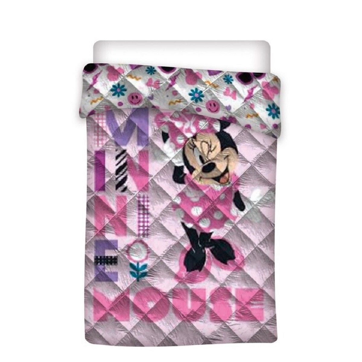 Wohndecke 140x200 cm 100% Polyester Kuscheldecke für Kinderzimmer, Disney Minnie Mouse