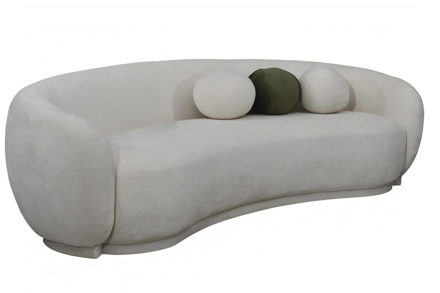 Sofa Weiß 3 Modern Couch 3-Sitzer Made Dreisitzer Teile, JVmoebel 1 Polstersofa, in Europa Sitzer