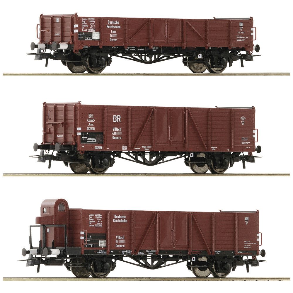 Güterwagen Roco 6600102 H0 3er-Set Offene Güterwagen der DRG
