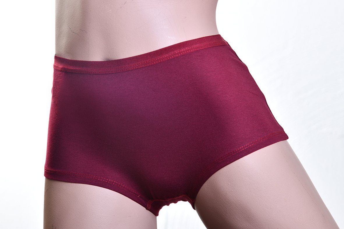 Toker Collection® Hüftpanty Damen Panty, Hipster mit weichem Modal 3er Pack (Packung, 3er-Pack) im 3er Pack weinrot