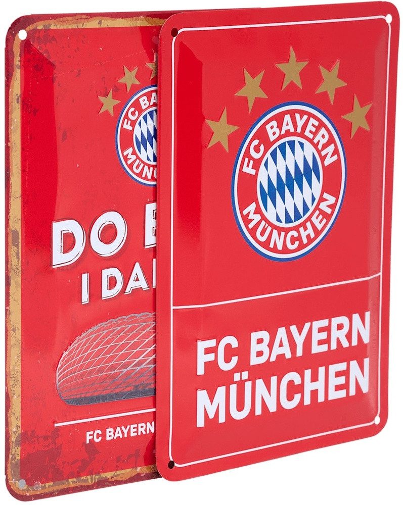 FC Bayern München Dekoobjekt Metallschild 2er-Set günstig online kaufen