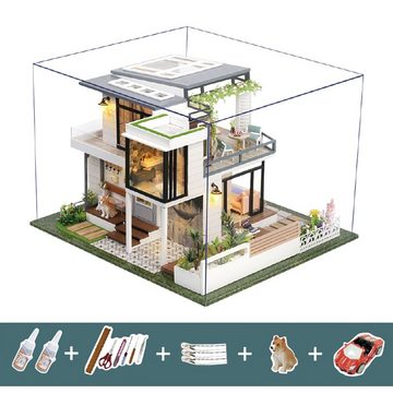 Cute Room 3D-Puzzle DIY holz Miniature Haus Puppenhaus Bachsglueck, Puzzleteile, 3D-Puzzle, Miniaturhaus, Maßstab 1:32, Modellbausatz zum basteln