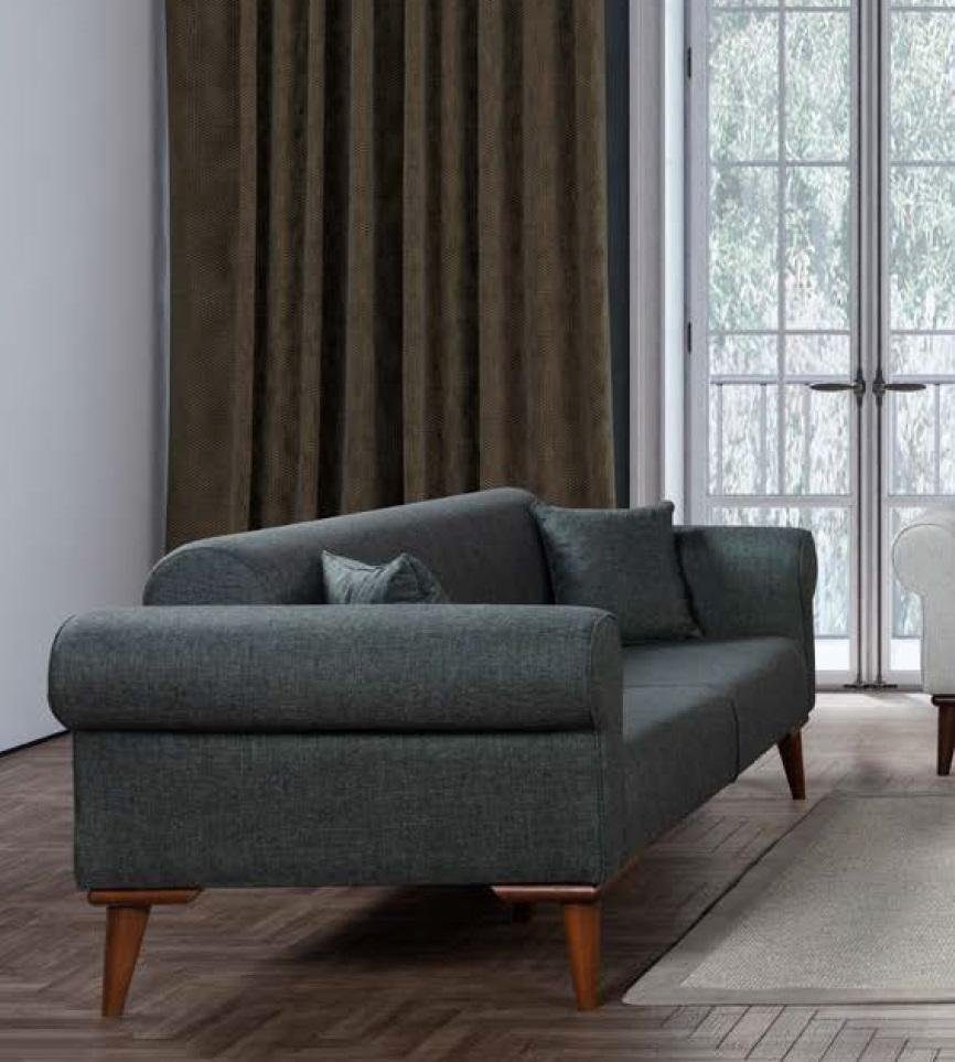 JVmoebel Sofa Designer Dreisitzer 3-Sitzer Textil Couch Polstermöbel Neu, Made in Europe