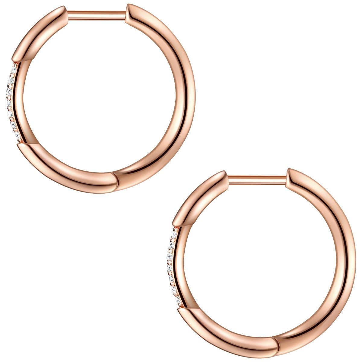 Glanzstücke München Paar Creolen roségold, aus Sterling Silber