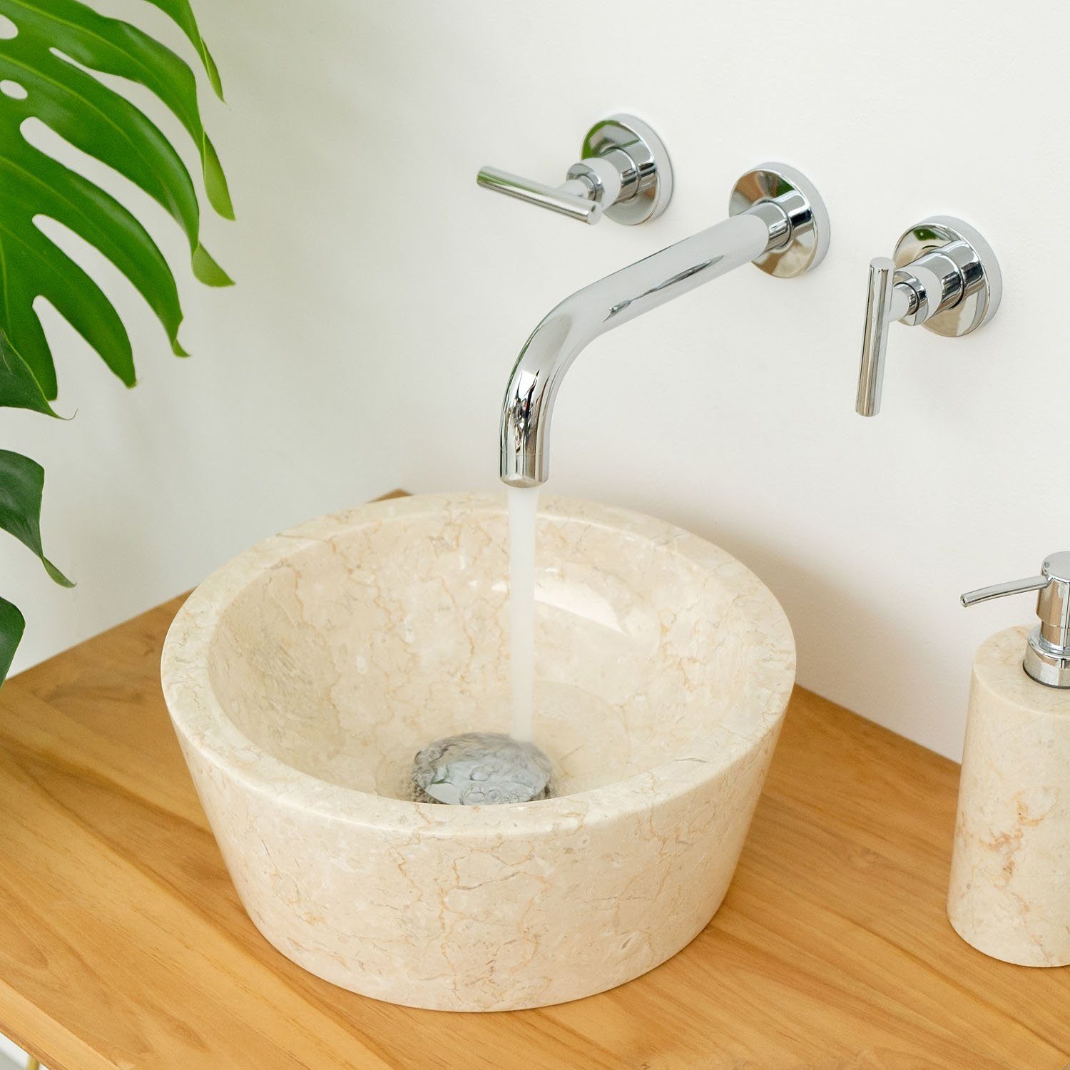 wohnfreuden Aufsatzwaschbecken Marmor Naturstein Waschbecken MINIJAYA günstig online kaufen