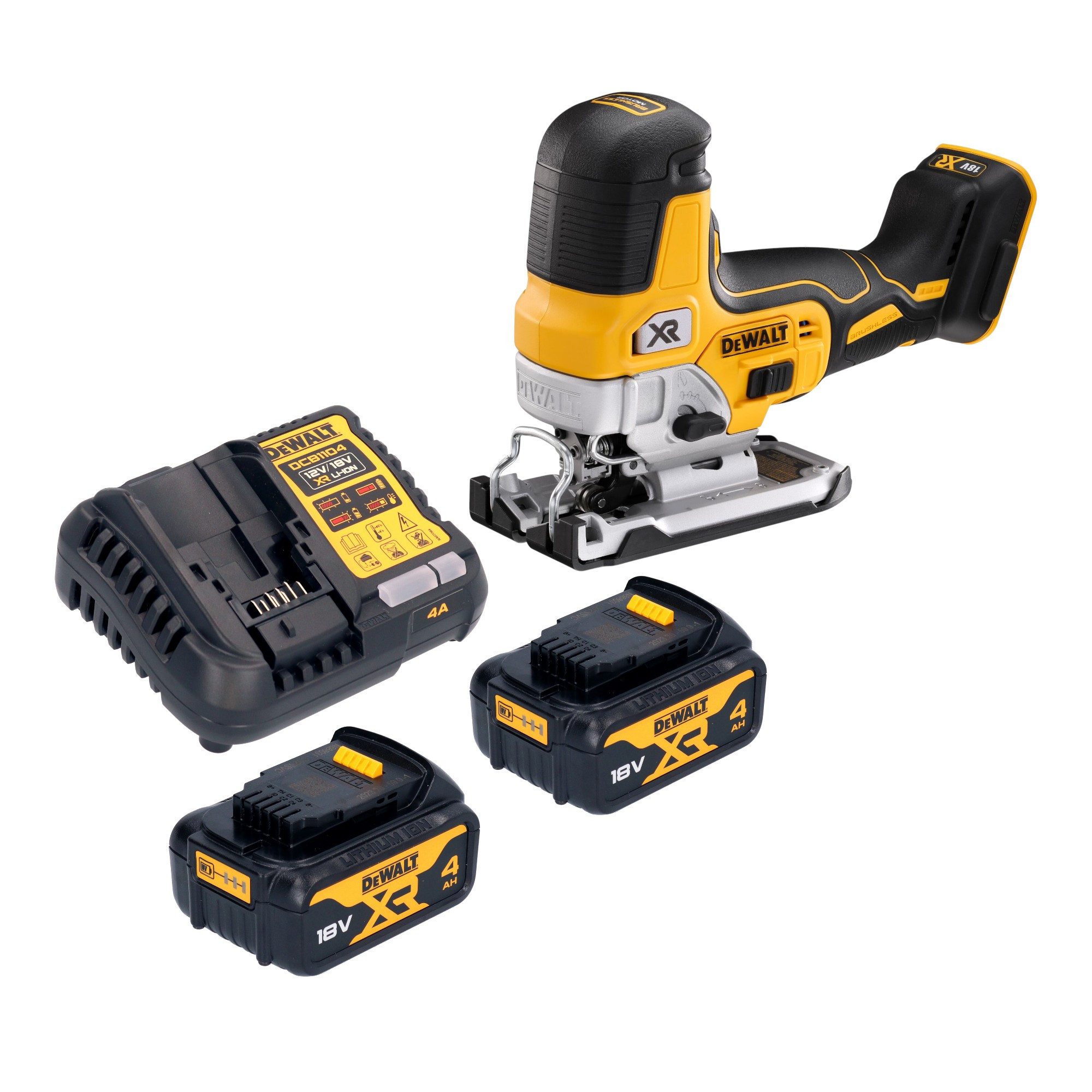 DeWalt Akku-Stichsäge DCS 335 M2 18 V 135 mm Brushless + 2x Akku 4,0 Ah + Ladegerät