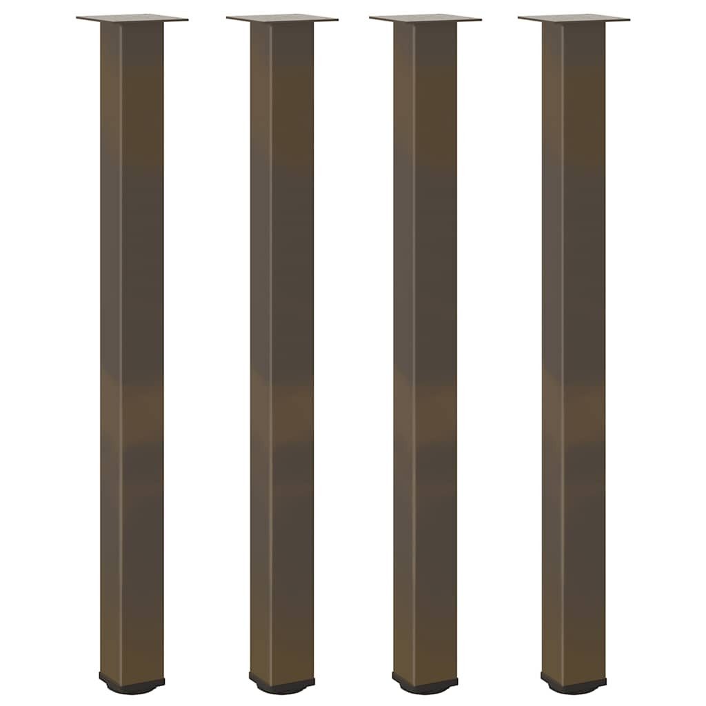 vidaXL Tischbein Bartischbeine 4 Stk. Naturstahl 110-112 cm Stahl