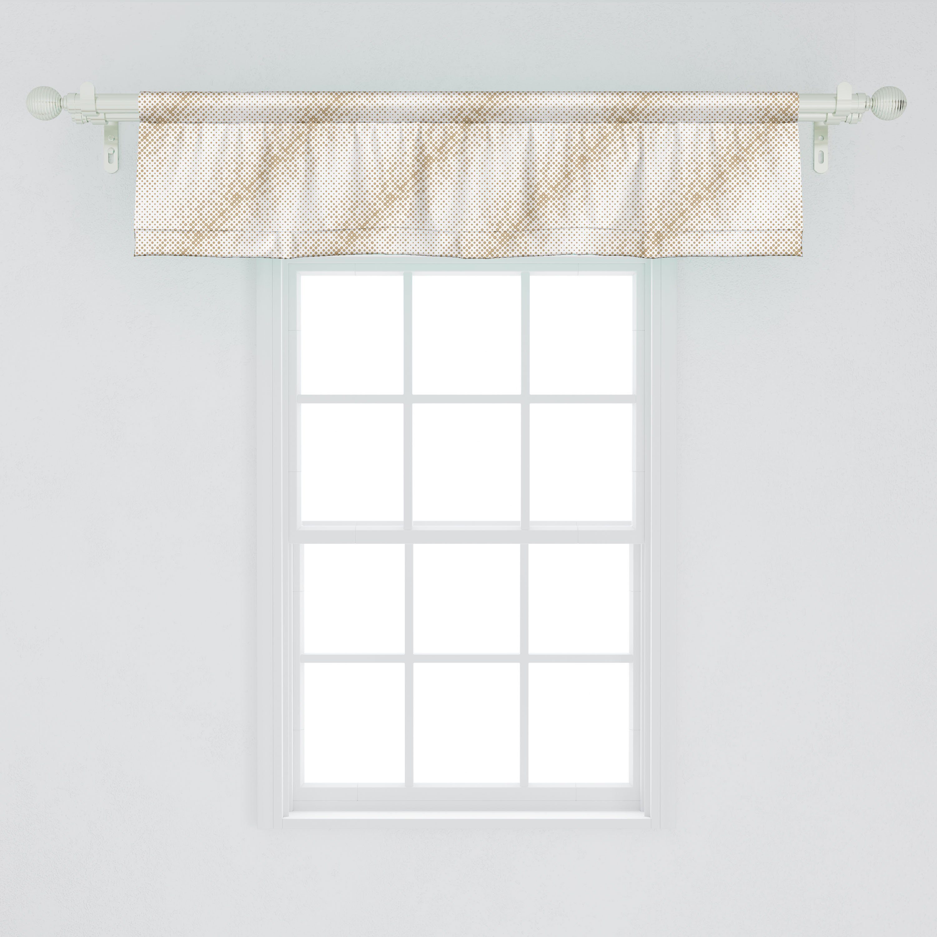 Scheibengardine Vorhang Volant für Dekor Stangentasche, Küche erdige Diagonal Microfaser, Abstrakt Ton-Punkte Abakuhaus, mit Schlafzimmer