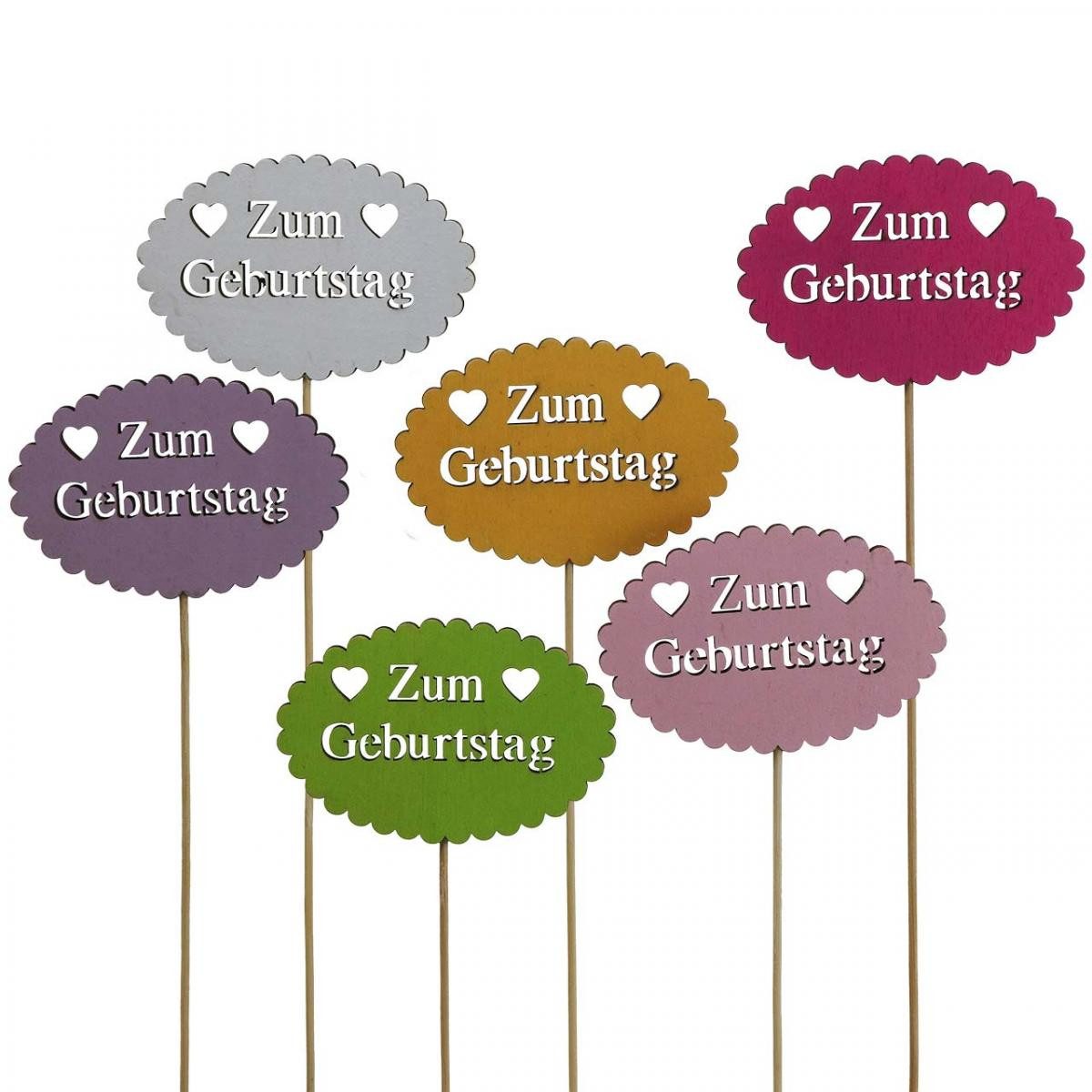 Viana Gartenstecker Blumenstecker Geburtstag Schriftzug Аксесуари для будинку für Strauß und