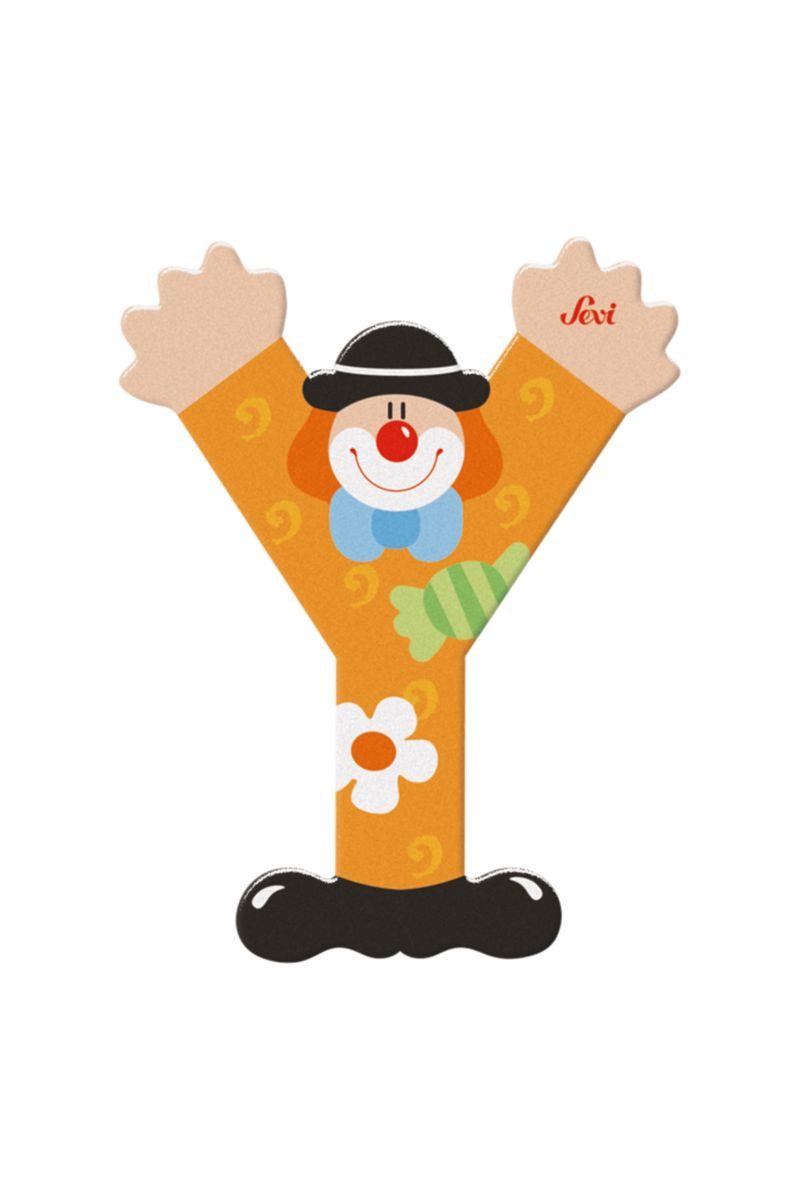 Sevi Deko-Buchstaben Sevi Buchstabe Clown Y, orange