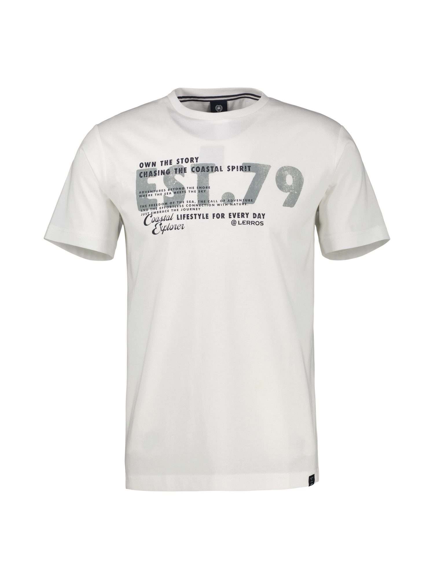 LERROS T-Shirt T-Shirt mit Brustprint, Grosse Grössen