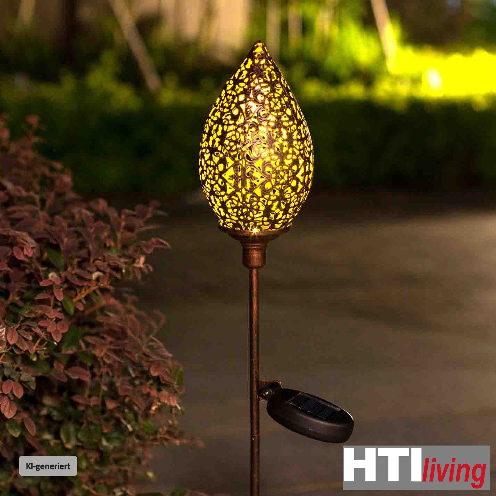 HTI-Living LED Solarleuchte Solarlampe Knospe Soley, Gartenstecker – Bild 2 von 2