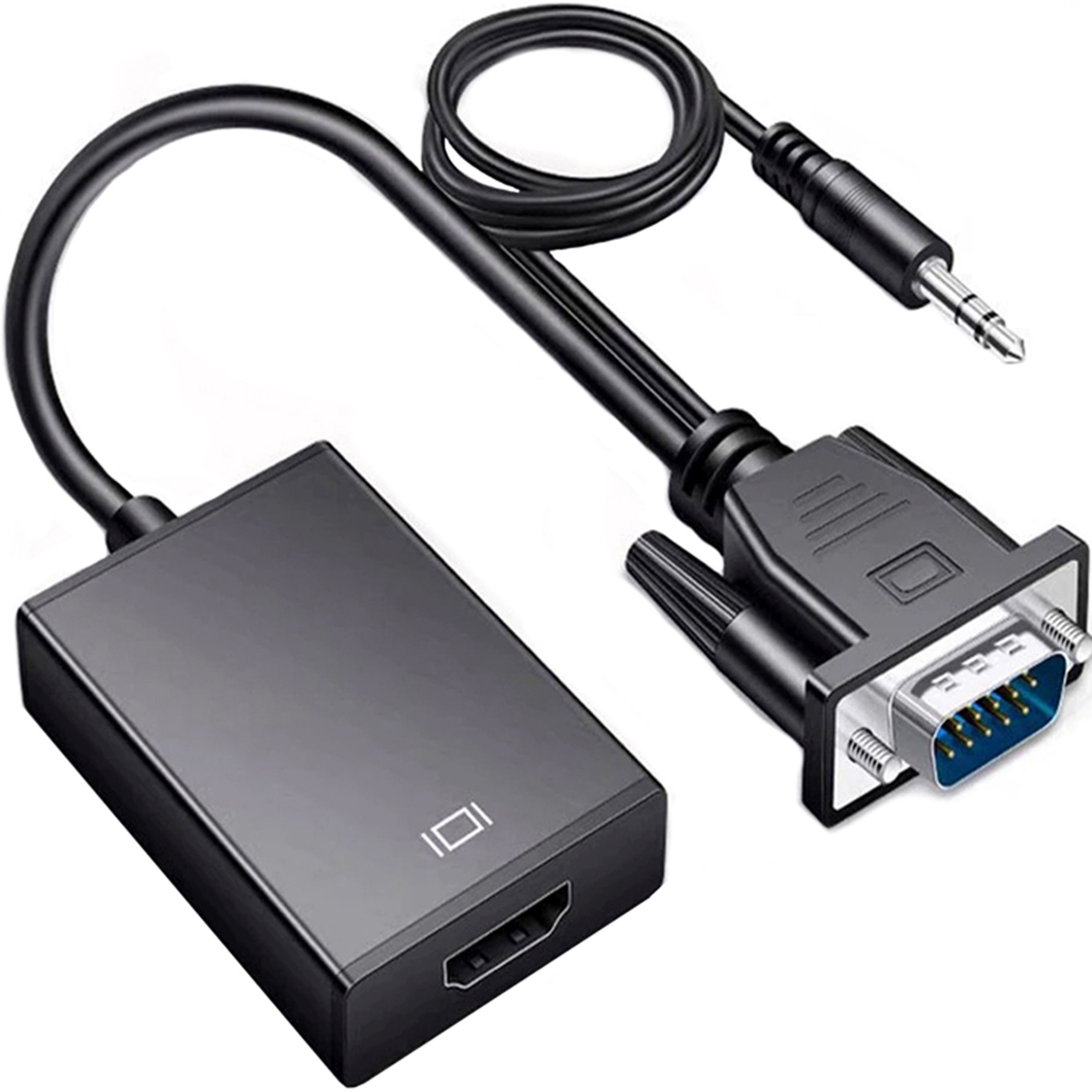 Retoo 1080P VGA auf HDMI Audio-Untersützung Адаптери Auflösung VGA zu HDMI PC Audio- & Video-Adapter 3,5-mm-Klinke, VGA, HDMI zu 3,5-mm-Klinke, VGA, HDMI, Er überträgt auch Audio, Auflösung von 1080p, 60 Hz, Jack 3.5 mm
