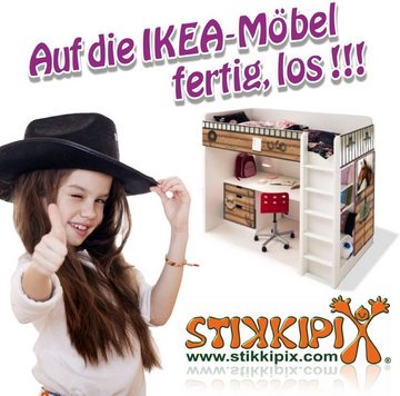 STIKKIPIX Möbelfolie LCK06, Aufkleber "Piraten/ Schatzinsel", passend für den LACK Couchtisch (90x55cm) von IKEA (Möbelstück nicht inklusive)
