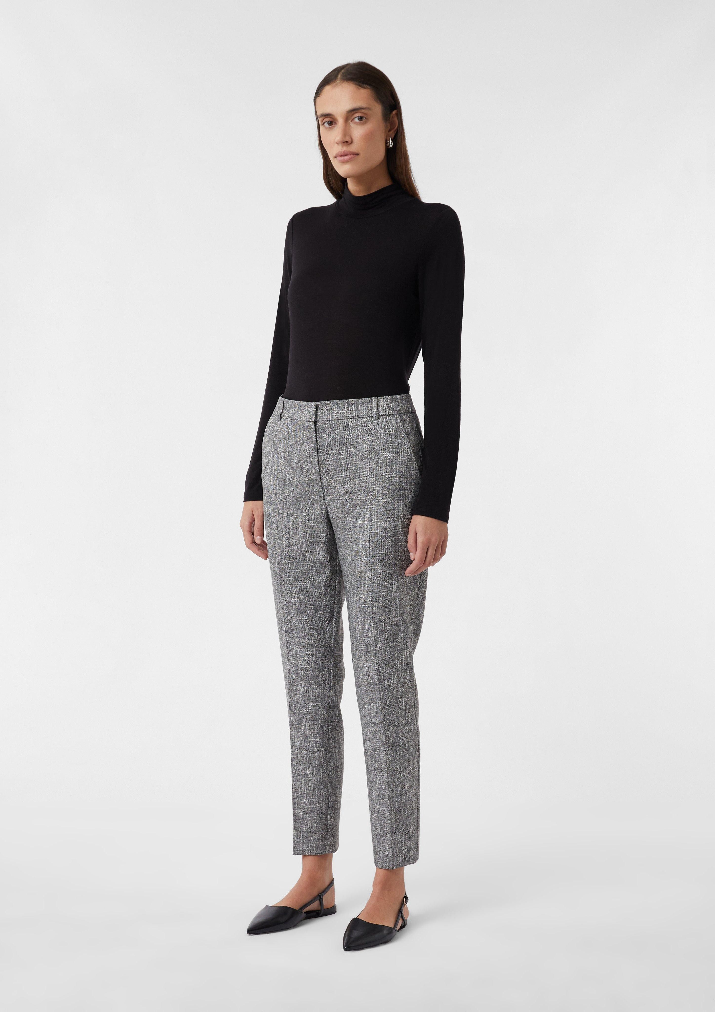 Comma 7/8-Hose Melierte Cigarette-Pants