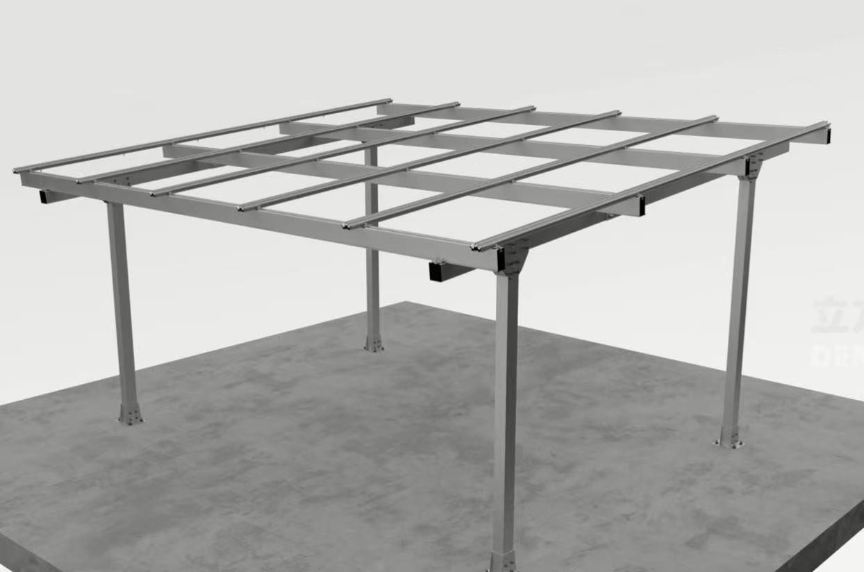 Home Feeling Doppelcarport Carport Gestell für 2 Autos, Aluminium 6005-T5, Silber