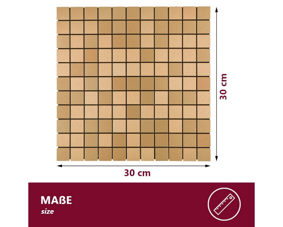 Thumbnail - HOOZ Wandpaneel Fliesenaufkleber versch. Farben selbstklebend Küche Schlaf- Wohnzimmer, BxL: 30x30 cm, 0,09 qm, (Set, 10...