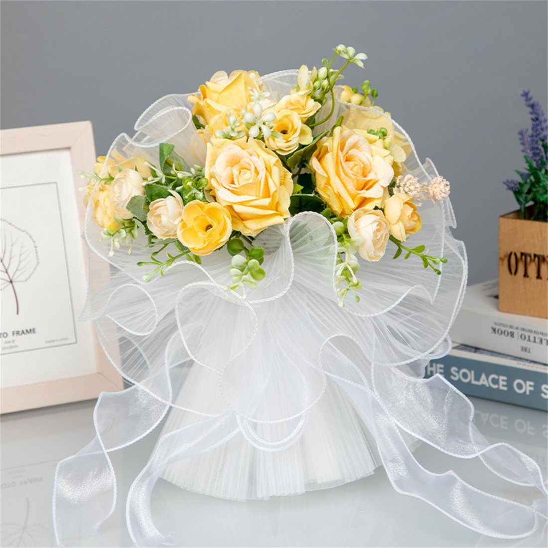 Bouquet, DÖRÖY Requisiten, Kunstblumenstrauß Bouquet Hochzeit Bridal Hand Fotografie Simulation