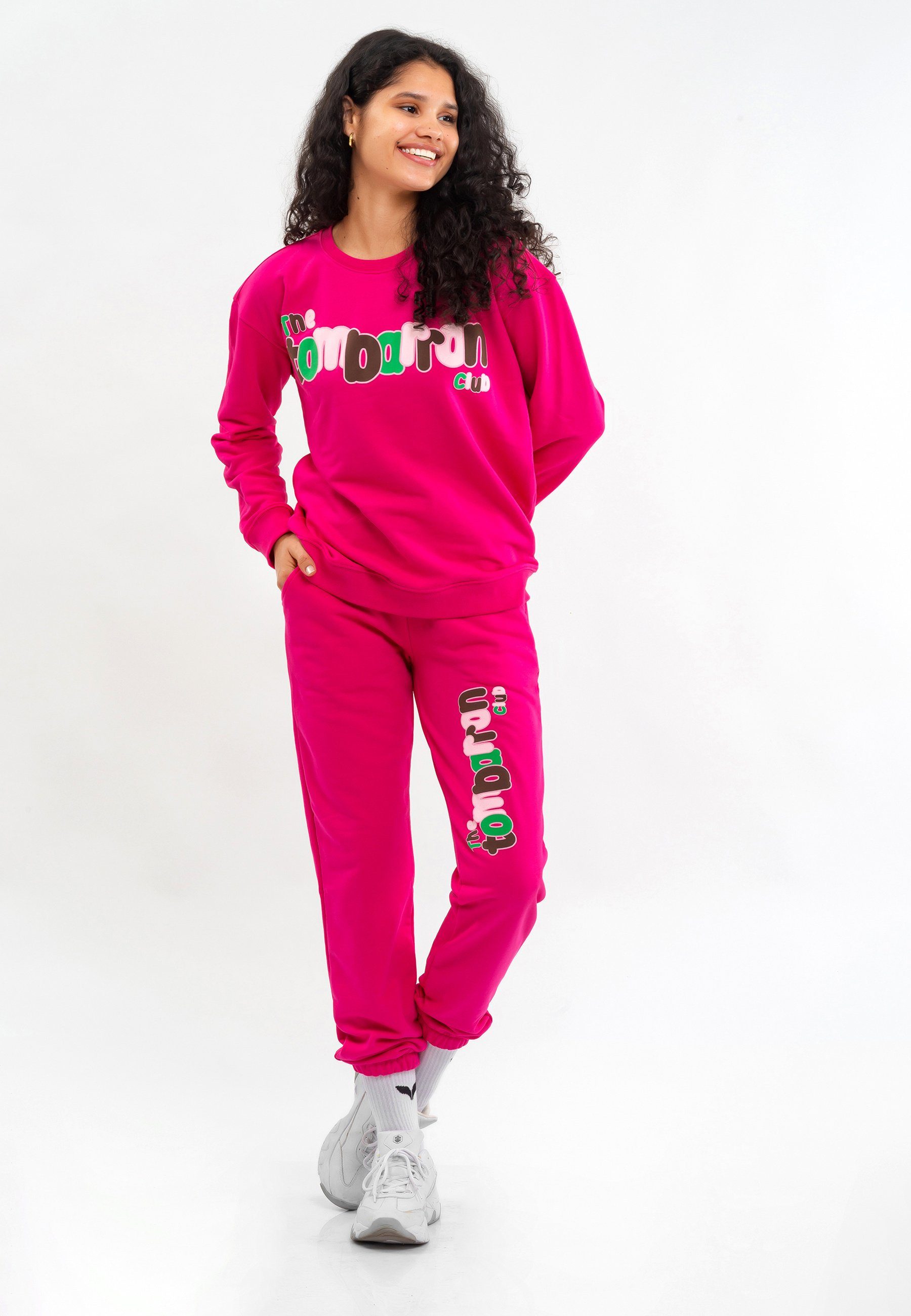 Tom Barron Jumpsuit Tom Barron Freizeitanzug WOMEN REGULAR FIT SWEATSHIRT AND PANTS SETS FUCHSIA