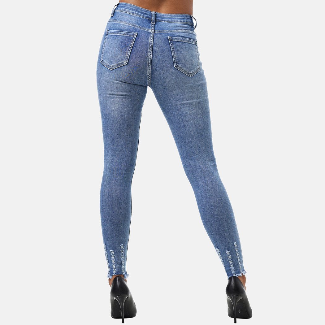 Elara Slim-fit-Jeans Highwaist Destroyed Jeans